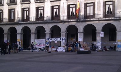 Amanece en Acampada Santander 21/5/2011